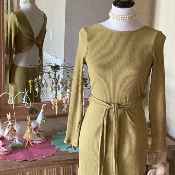 Free People Dresses & Skirts - Free People Beach dress in hot mustard.  Soft ribbed knit reversible dress w/co
